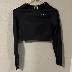 Gymshark Black Long Sleeve Crop Top